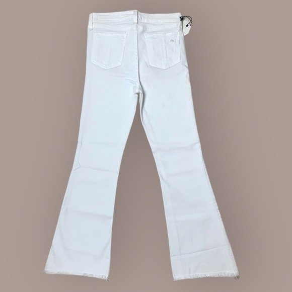 rag & bone bright white crop flare 26 - Picture 3 of 9